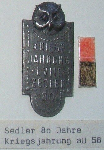 Sedler 80 Jahre, Kriegsjahrung a. U. 58